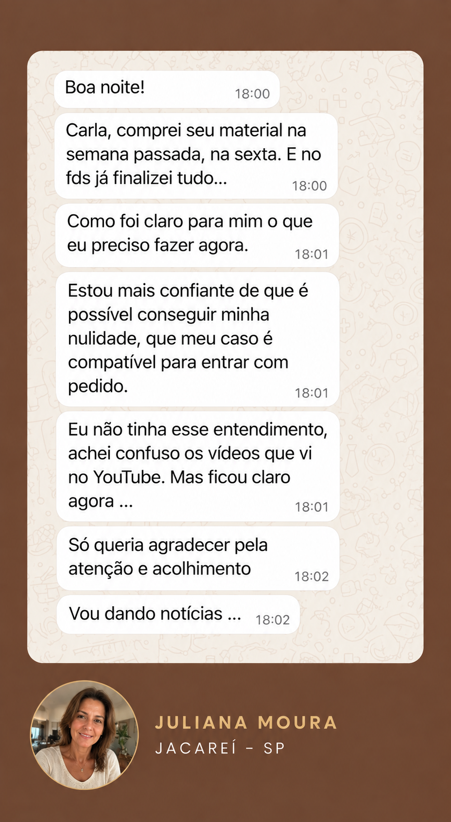 Depoimento de Juliana Moura
